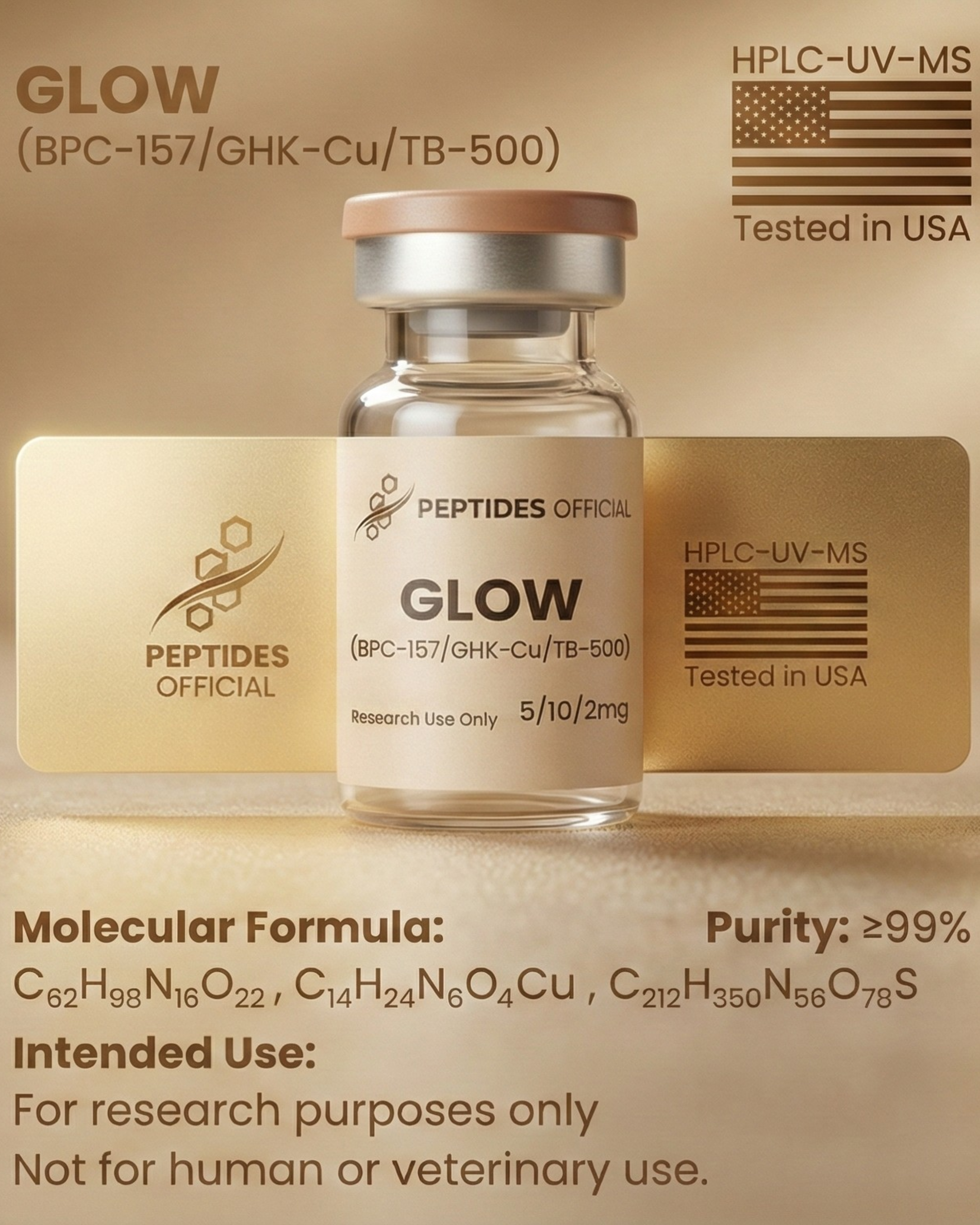 Glow Peptide (BPC-157/GHK-Cu/TB-500)